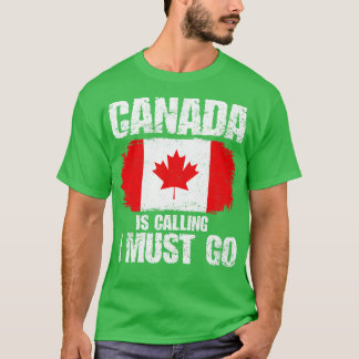 Kanada Canadian Flagga Travel T Shirt