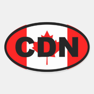 Kanada CDN Ovalt Klistermärke