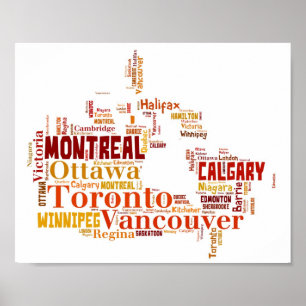 Kanada Cities Ord Art Poster