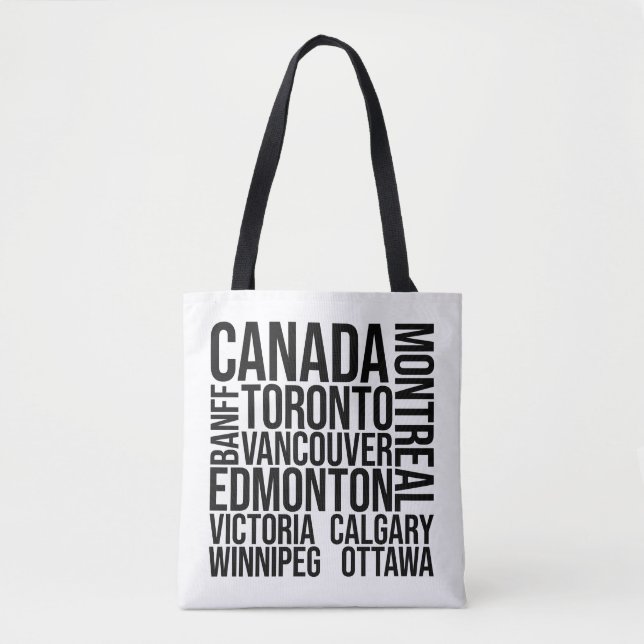 Kanada Cities Ord Art - Toronto Travel Tygkasse (Framsida)