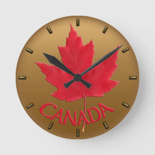 Kanada Clock Canada Souvenir Wall Clocks & Gifts Rund Klocka