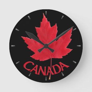 Kanada Clock Canada Souvenir Wall Clocks & Gifts Rund Klocka