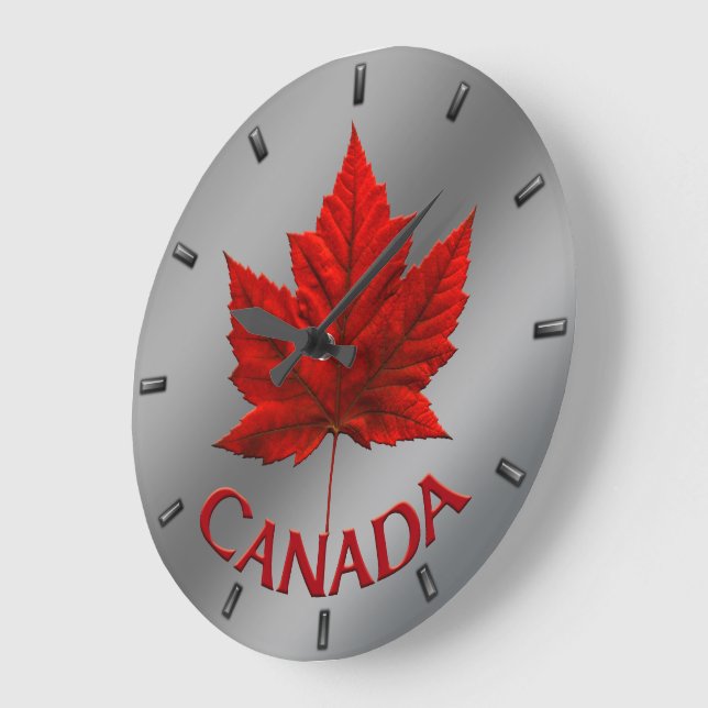 Kanada Clock Canada Souvenir Wall Clocks & Gifts Stor Klocka (Vinkel)