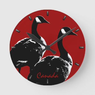 Kanada Clock Canadian Goose Souvenir Wall Clock Rund Klocka