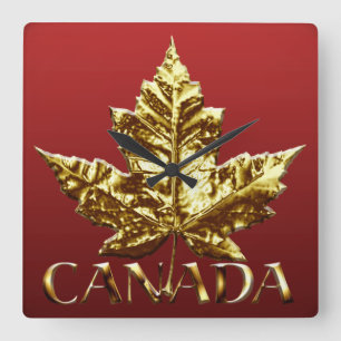 Kanada Clock Guld Medal Kanada Souvenir Clock Fyrkantig Klocka