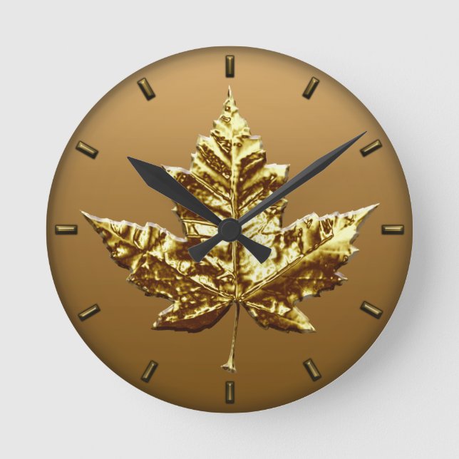 Kanada Clock Guld Medal Kanada Souvenir Clock Rund Klocka (Framsida)