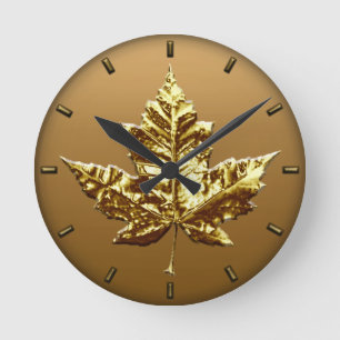 Kanada Clock Guld Medal Kanada Souvenir Clock Rund Klocka