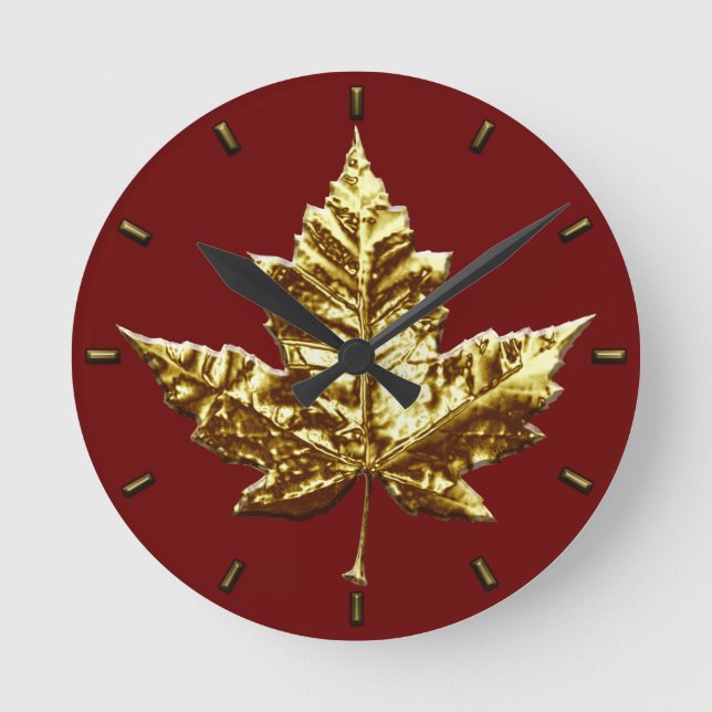 Kanada Clock Guld Medal Kanada Souvenir Clock Rund Klocka (Framsida)