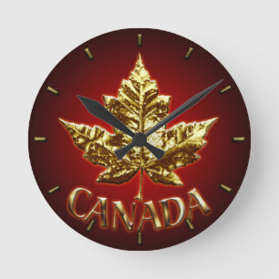 Kanada Clock Guld Medal Kanada Souvenir Clock Rund Klocka