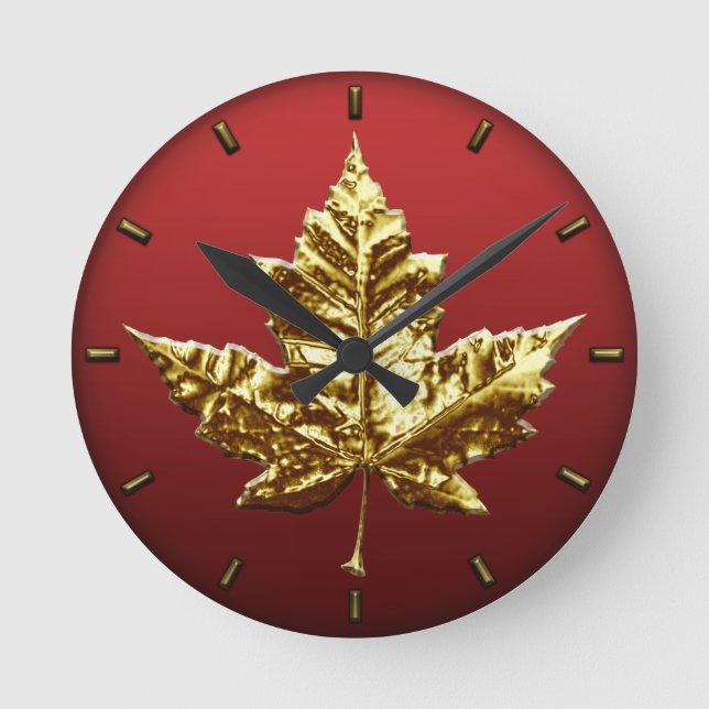 Kanada Clock Guld Medal Kanada Souvenir Clock Rund Klocka (Framsida)