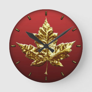 Kanada Clock Guld Medal Kanada Souvenir Clock Rund Klocka