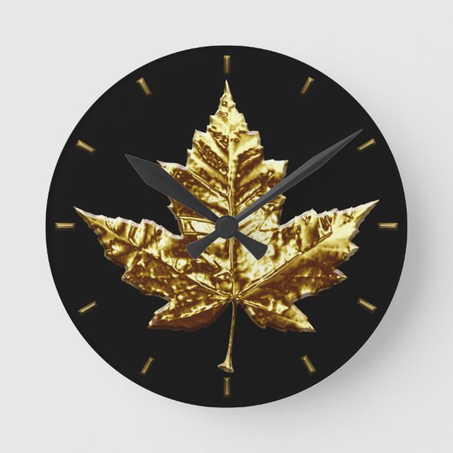 Kanada Clock Guld Medal Kanada Souvenir Clock Rund Klocka (Framsida)