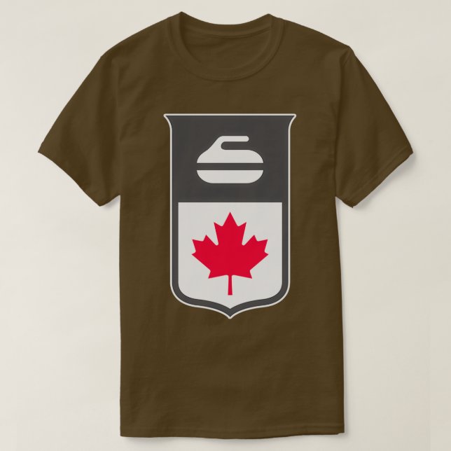 Kanada Curling2 Sticker T Shirt (Design framsida)