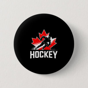 Kanada dag hockey patriotisk lönnlöv kanadensisk knapp