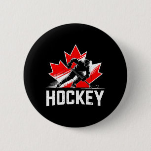 Kanada-dagen Hockey Patriotiskt Lönnlöv Kanadensar Knapp