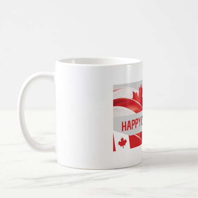 Kanada-dagen i lycklig, 1 juli Mugg. Kaffemugg (Vänster)