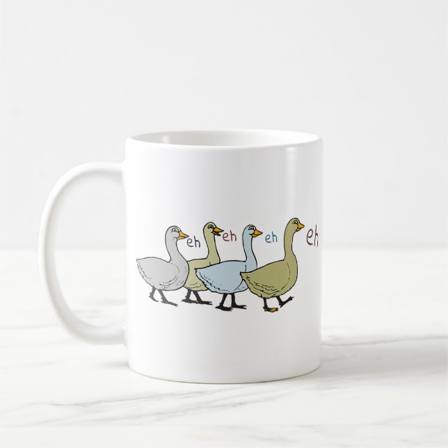 Kanada Day Goose Eh Cute Canadian Geese Say Eh Kaffemugg (Vänster)
