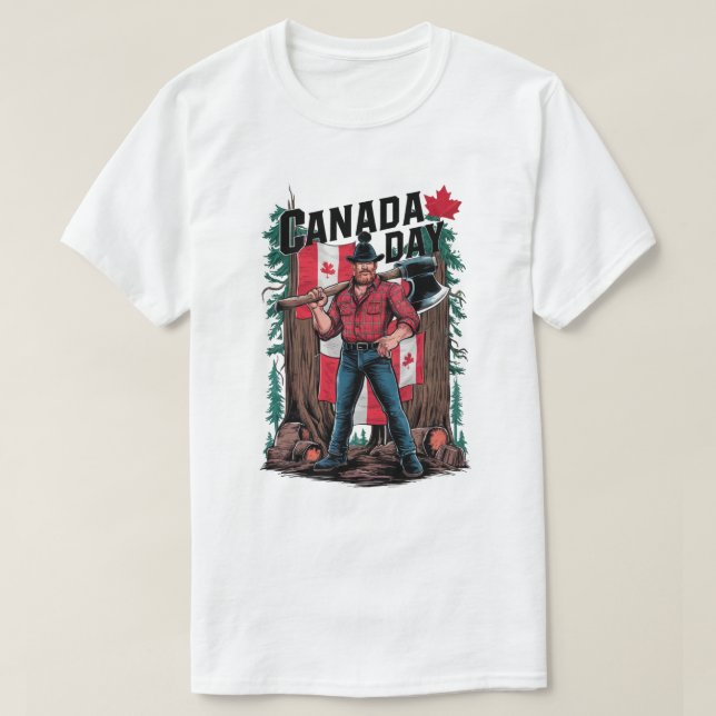 Kanada Day Lumberjack T Shirt (Design framsida)