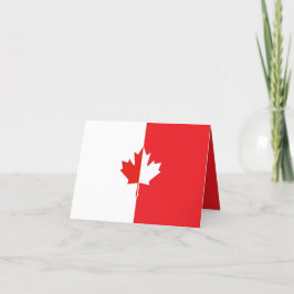 Kanada Day Maple Löv Red & White Tack Kort
