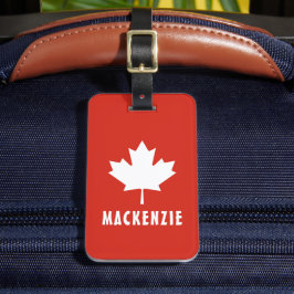 Kanada Day Red White Canadian Flagga Maple Löv Nam Bagagebricka