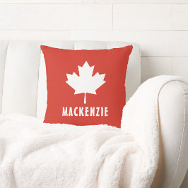 Kanada Day Red White Canadian Flagga Maple Löv Nam Kudde