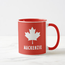 Kanada Day Red White Canadian Flagga Maple Löv Nam Mugg