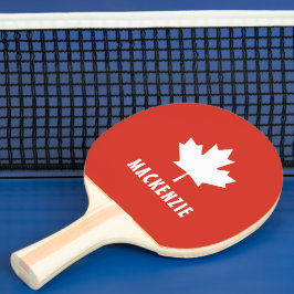 Kanada Day Red White Canadian Flagga Maple Löv Nam Pingisracket
