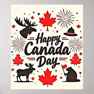 Kanada Day Roligt Vibes Poster