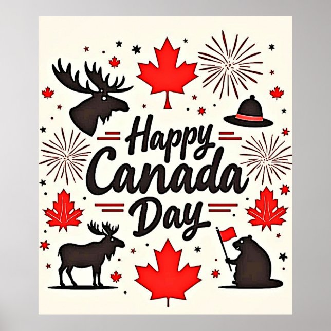 Kanada Day Roligt Vibes Poster (Framsidan)