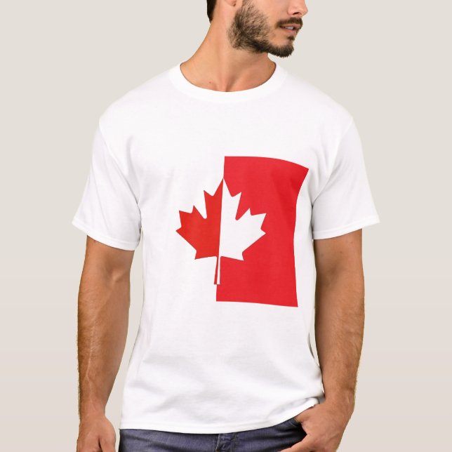 Kanada Day Shirt - Red & White Maple Löv T Shirt (Framsida)