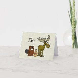 Kanada Day Trio: Beaver, Moose, Syrup Card Kort