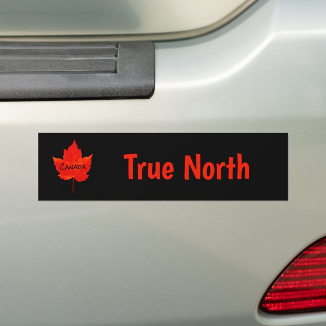 Kanada Day True North Red Black Maple Löv Bildekal (På Bil)
