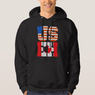 Kanada Day Usa Canadian Citizen America Flagga Can Hoodie