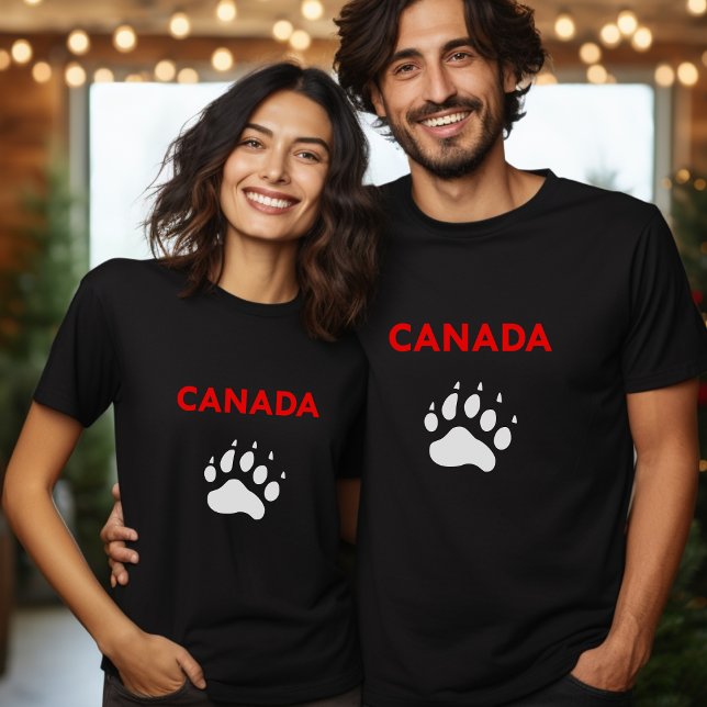 Kanada Djur Tass Fotavtryck Färg T Shirt (Skapare uppladdad)