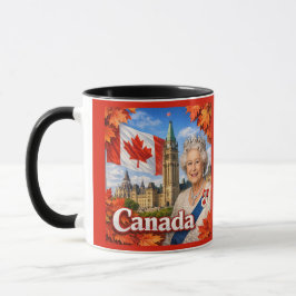 Kanada. Drottning Elizabeth ||. Historisk.  Mugg