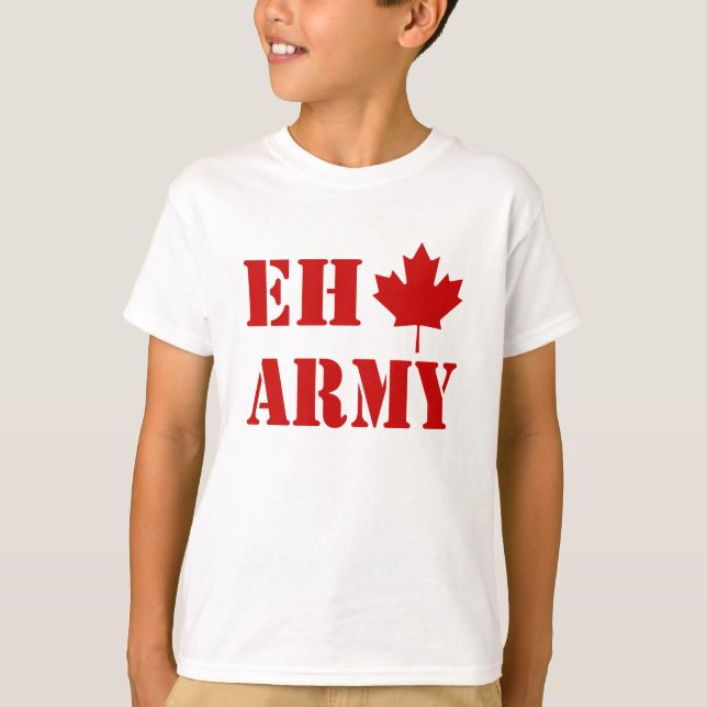 Kanada Eh Armé Tee Shirt (Framsida)