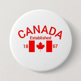 Kanada Est. 1867 med kanadensisk flagga (Röd) -  K Knapp