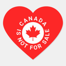 Kanada får inte sälja typografi röd maple löv hjärtformat klistermärke