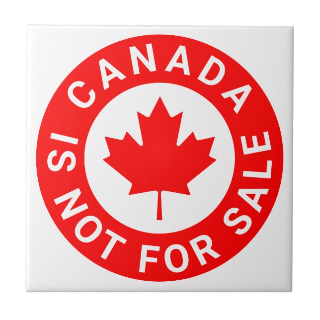 Kanada får inte sälja typografi röd maple löv kakelplatta (Framsidan)