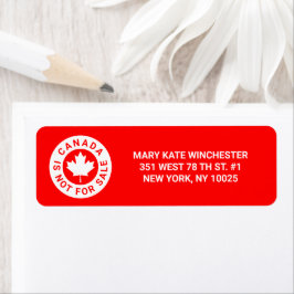 Kanada får inte sälja typografi röd maple löv returadress etikett