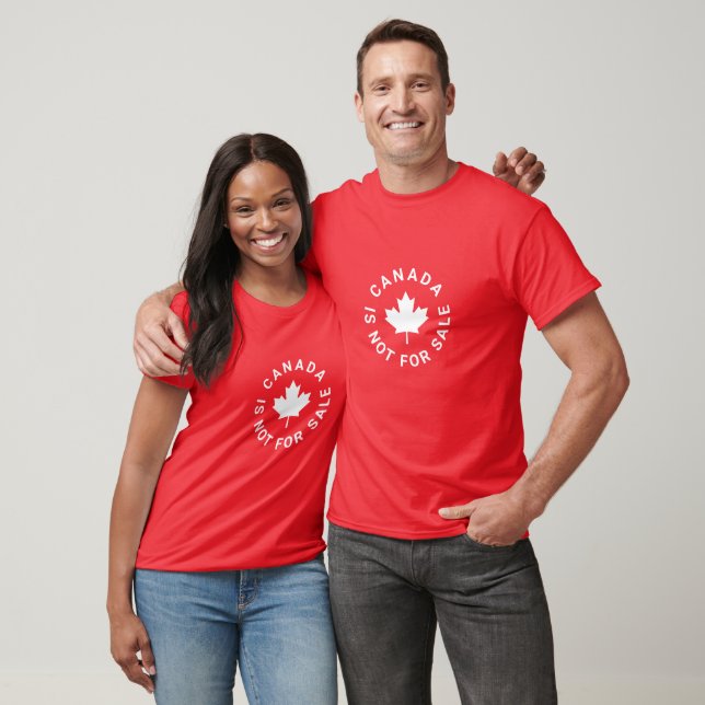 Kanada får inte säljas maple löv typography red t shirt (Unisex)
