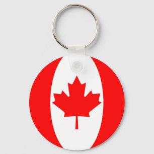 Kanada Fisheye Flagga Keychain Nyckelring