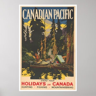 Kanada Fiskeaffisch Konst Jakttryck Sport Poster