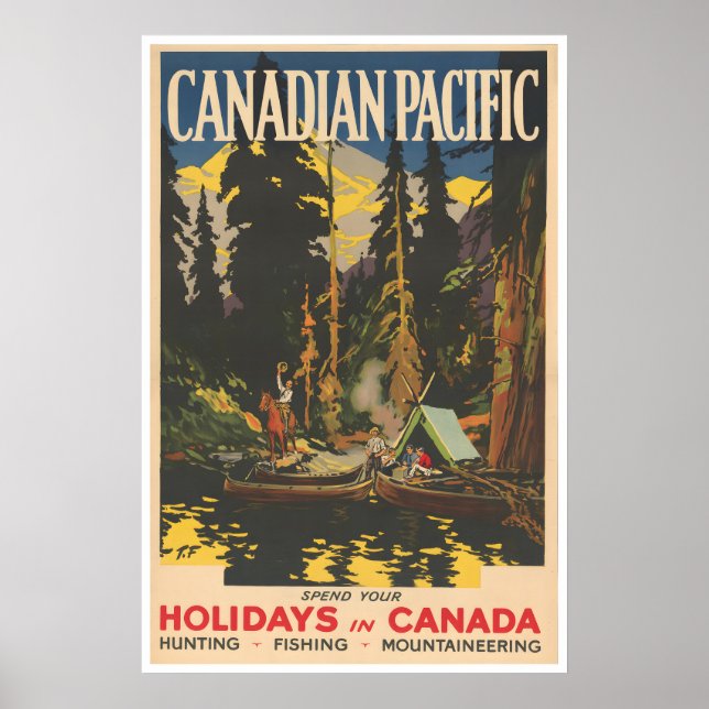 Kanada Fiskeposter Konst Jakttryck Sport Poster (Framsidan)