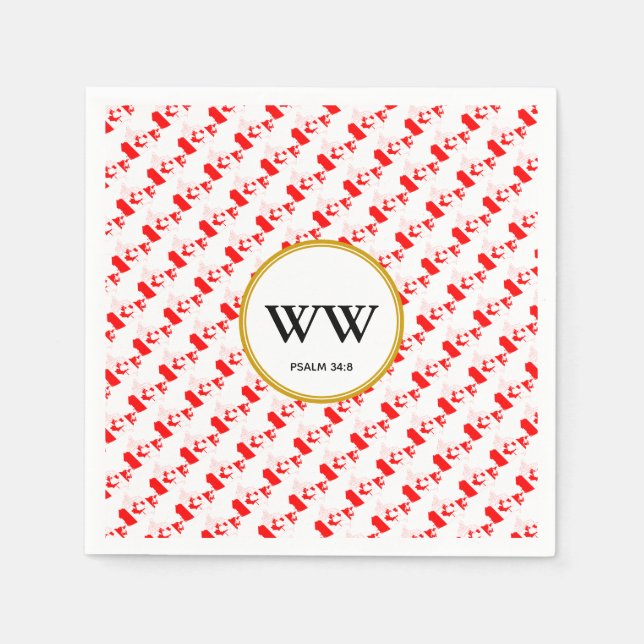 KANADA FLAG Bröllop Födelsedag Kulturfirande Pappersservett (Framsidan)