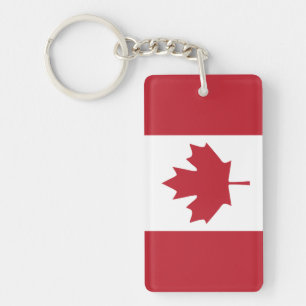 Kanada Flagga Acrylic Keychain Nyckelring