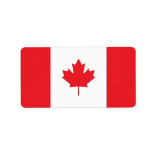 Kanada flagga adressetikett