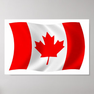 Kanada Flagga Affisch Print