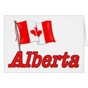 Kanada Flagga - Alberta Hälsningskort