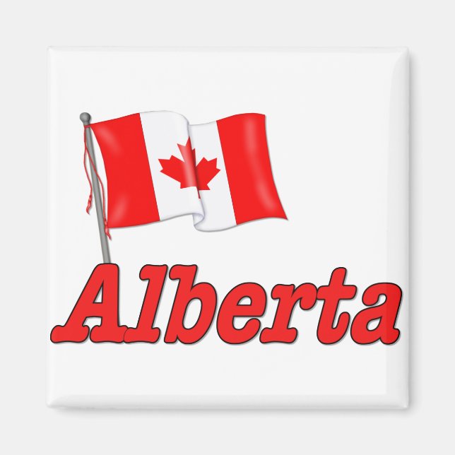Kanada Flagga - Alberta Magnet (Framsidan)